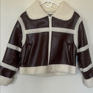 New Look Brown and Cream Women's Jacket